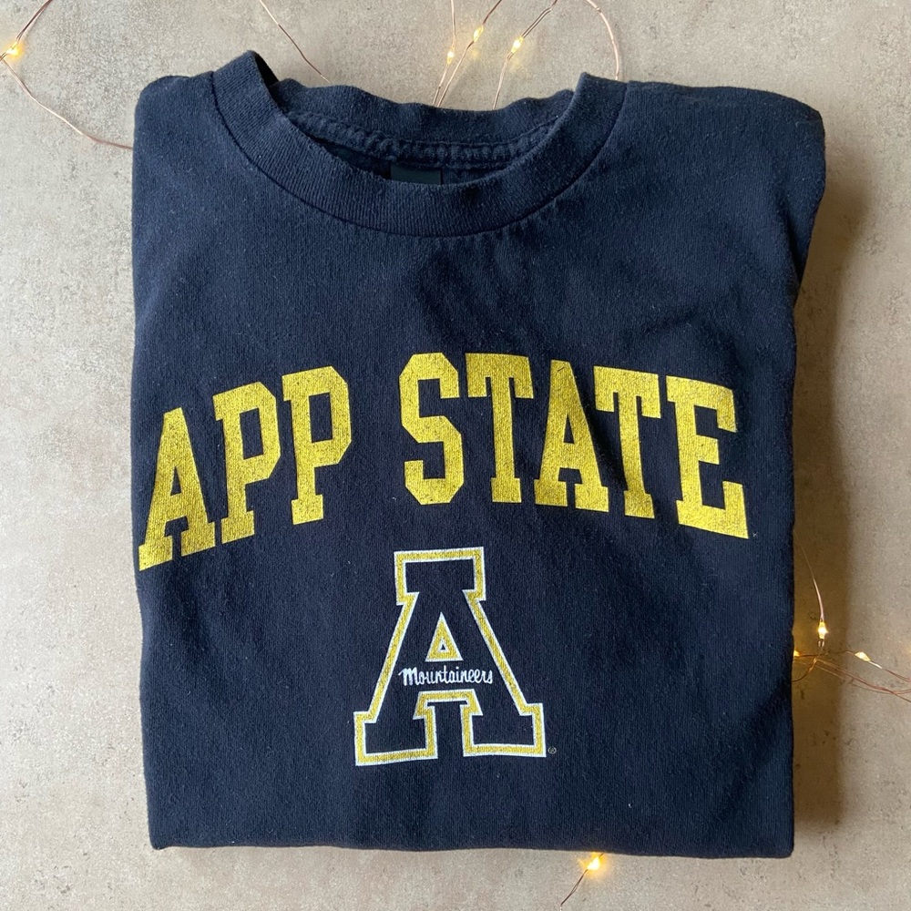 App State Navy Yellow Graphic Sweatshirt